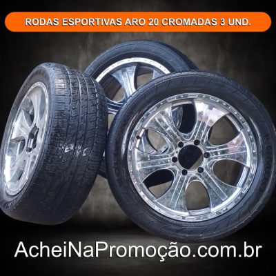 RODAS ESPORTIVAS ARO 20 CROMADAS