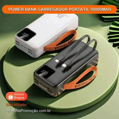 POWER BANK CARREGADOR PORTÁTIL 50000MAH