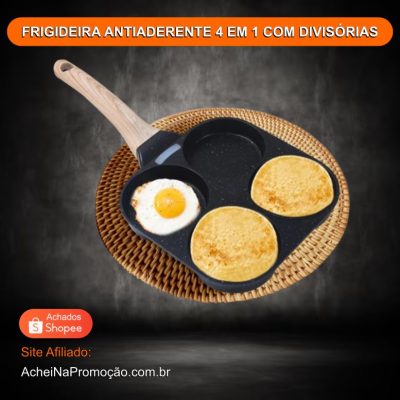 FRIGIDEIRA ANTIADERENTE 4 EM 1 COM DIVISÓRIAS