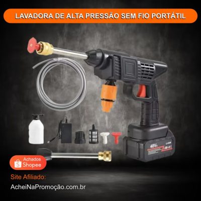 LAVADORA DE ALTA PRESSÃO SEM FIO PORTÁTIL