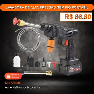 LAVADORA DE ALTA PRESSÃO SEM FIO PORTÁTIL