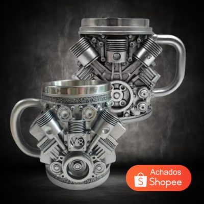 CANECA DE AÇO INOX MOTORES V6 V8
