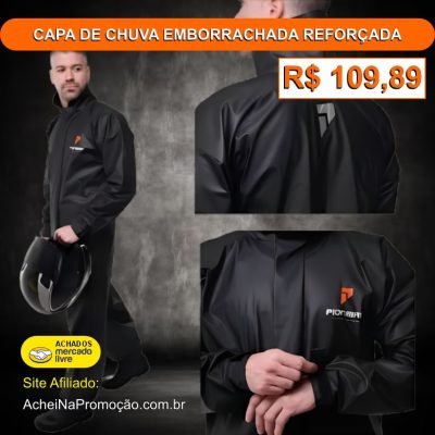 CAPA DE CHUVA EMBORRACHADA REFORÇADA