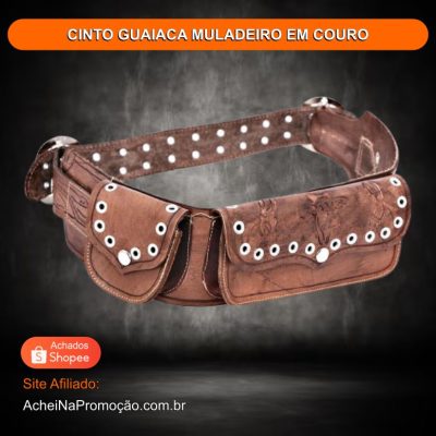 CINTO GUAIACA MULADEIRO EM COURO