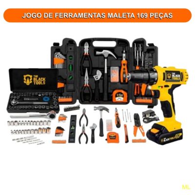 JOGO DE FERRAMENTAS MALETA 169 PEÇAS
