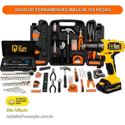 JOGO DE FERRAMENTAS MALETA 169 PEÇAS