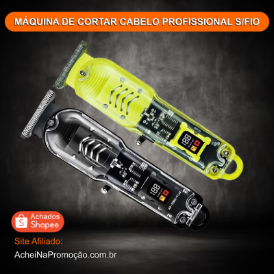MÁQUINA DE CORTAR CABELO PROFISSIONAL SEM FIO