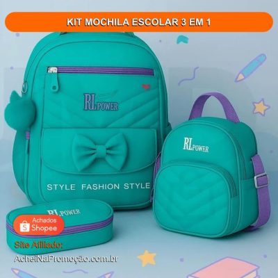 MOCHILA ESCOLAR KIT 3 EM 1