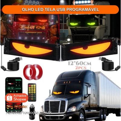 OLHO LED TELA USB PROGRAMÁVEL