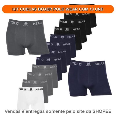CUECAS BOXER POLO WEAR COM 10 UND