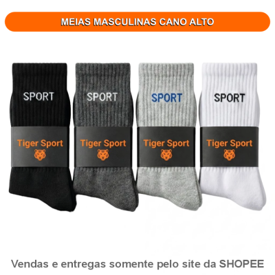 MEIAS MASCULINAS CANO ALTO