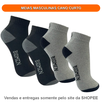 MEIAS MASCULINAS CANO CURTO