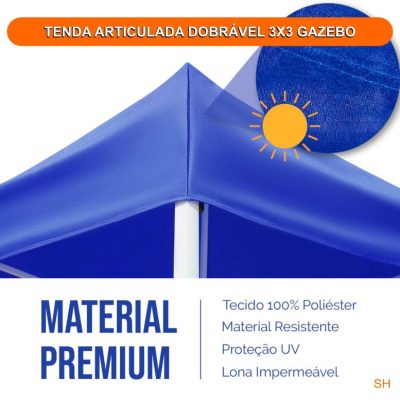 TENDA ARTICULADA DOBRÁVEL 3X3 GAZEBO
