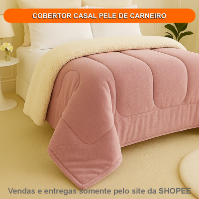 COBERTOR CASAL PELE DE CARNEIRO