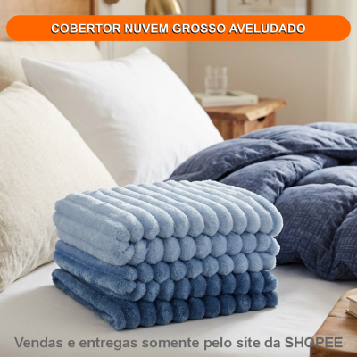 COBERTOR NUVEM GROSSO AVELUDADO